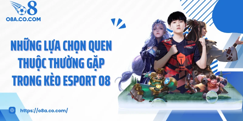 Những lựa chọn quen thuộc thường gặp trong kèo esport O8